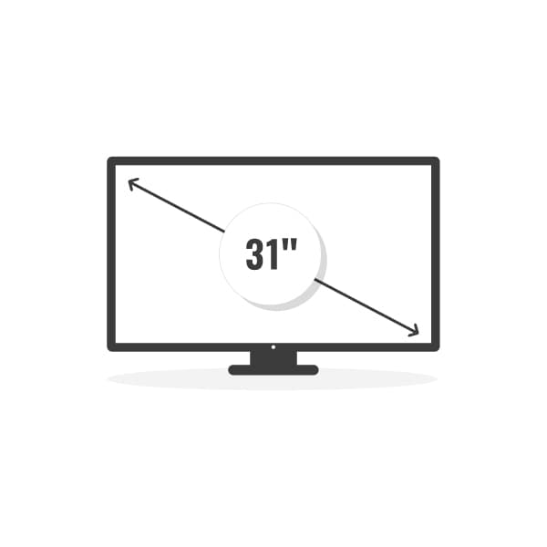 31" or smaller TV